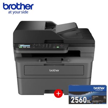 【Brother】 MFC-L2805DW 商務黑白雷射複合機+TN-2560XL黑色碳粉匣1入