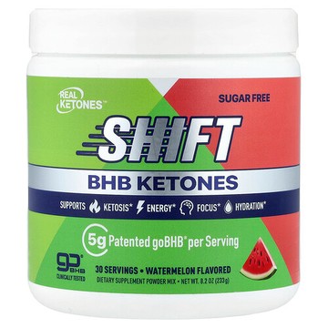 Real Ketones, 值班，BHB 酮粉混合物，西瓜味，8.2 盎司（233 克）