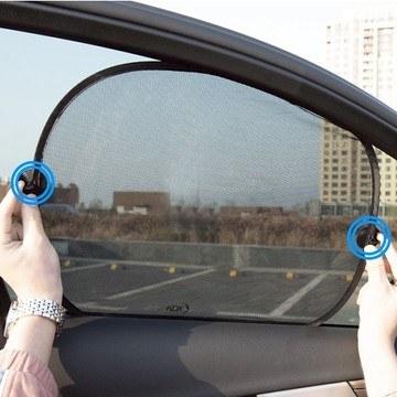 4420 汽車遮陽黑紗網 側窗遮陽網 汽車遮陽簾 車用遮陽網紗簾 夏天必備 汽車用品