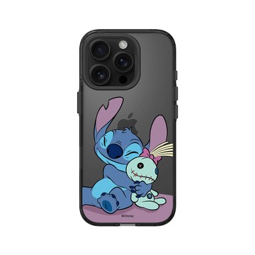 iPhone 16 Pro Clear (相機按鈕) 酷墨灰 - 迪士尼-史迪奇 Disney Stitch - 史迪奇 - 史迪奇與Scrump