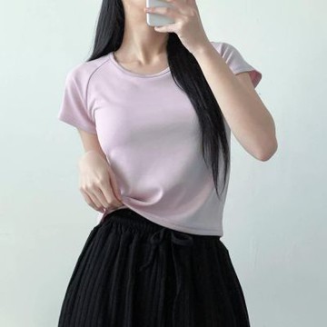 正韓女上衣 拉格蘭短袖T恤DAL1038-創翊韓都現貨