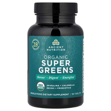 Ancient Nutrition, 有機 Super Greens，90 片