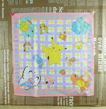 【震撼精品百貨】神奇寶貝 Pokemon 手帕-神奇寶貝人物集圖 震撼日式精品百貨