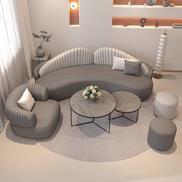 【台灣公司 可打統編】免運 沙發 創意沙發 美容院沙發弧形輕奢服裝婚紗店異形設計酒店創意網紅沙發簡約現代 可開發票 全館六折 工廠現貨直銷 新品特價 c9241