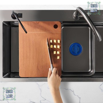 水槽 304不銹鋼槍灰色納水槽廚房洗碗水盆單槽洗菜盆