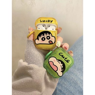 趣味可愛卡通小新適用AirPodspro保護套蘋果無線藍牙耳機保護殼airpods1/2/3個性4代日韓小眾新款pro2網紅女
