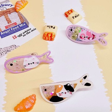 童-小魚貓猫壓夾（混款）