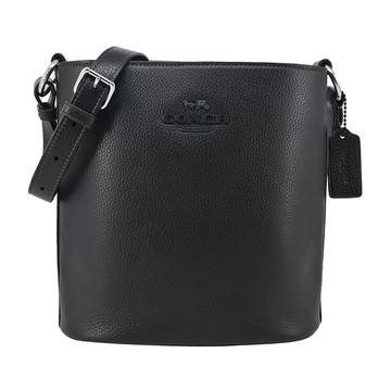 COACH SOPHIE 馬車素面皮革水桶包(黑)