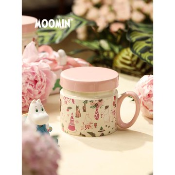 moomin姆明陶瓷帶蓋馬克杯花茶杯辦公室咖啡杯水杯泡茶杯杯子茶漏