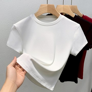 設計所在 專注內搭系列 短袖T恤小圓領螺紋上衣(3色 S-2XL可選)