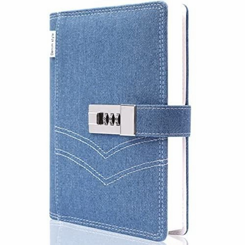 鍵付きノート 日記帳 A5 システム手帳 デニム 高級ノート おしゃれ ビジネス手帳 鍵付き 日記 大人 交換日記 ダイアリー 秘密ノート ブルー 通販 Lineポイント最大0 5 Get Lineショッピング
