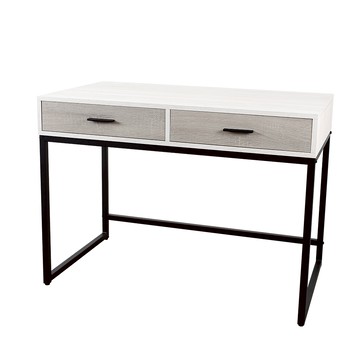 【日安家居】MIT愛拉3.5尺二抽書桌-二色(工作桌/電腦桌)白梧桐