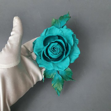 皮革胸針 玫瑰皮革胸針，適合她的皮革女士首飾