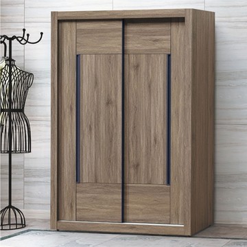 文創集 格斯4.7尺推門衣櫃(內含穿衣鏡面)-142x60x209cm免組