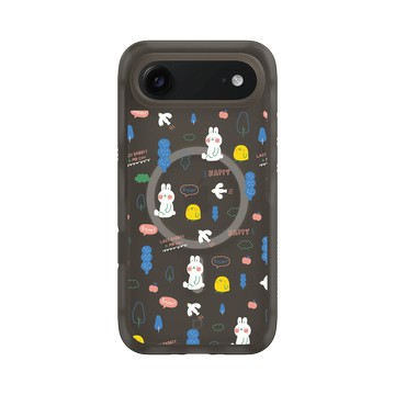 iPhone Air AirX 本質黑 - 懶散兔與啾先生 Lazy Rabbit and Mr.Chu - 塗鴉