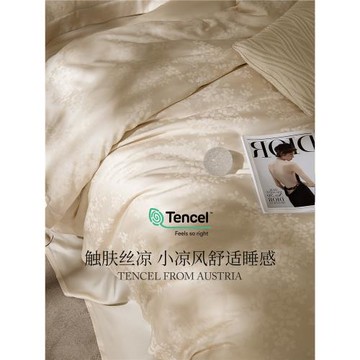 iS LIVING蘭精天絲裸睡四件套100支高端輕奢高級感床單床笠被套