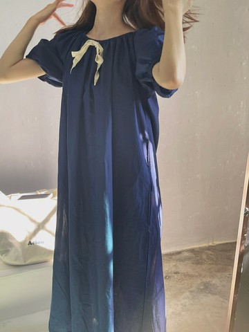 睡衣短袖睡裙女休閒居家少女法式復古高級感連衣裙夏季新款