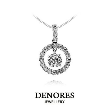 DENORES 閃耀0.50克拉八心八箭美鑽鍊