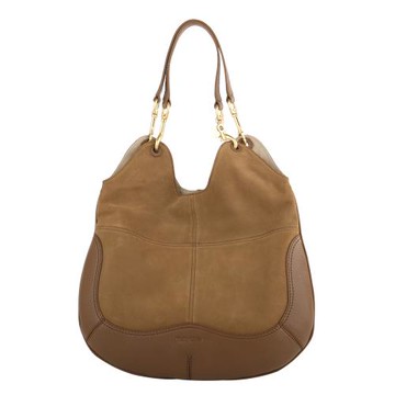 See by Chloe - HANA 麂皮拚皮革單肩包(棕駝) M