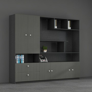 儲物櫃 免運 開立發票 木質文件櫃落地組合儲物櫃辦公書櫃現代簡約辦公室書櫃