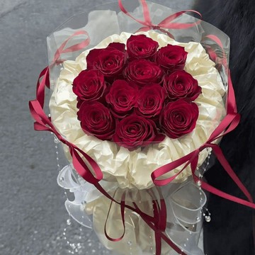 ❀【花中世界】❀浪漫真愛紅玫瑰仿真花束永生客廳裝飾求婚表白送女朋友情人節花束