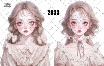 original sticker no.2833 人物貼紙 原創貼紙 原創人物貼紙 裝飾貼紙 cotton melody