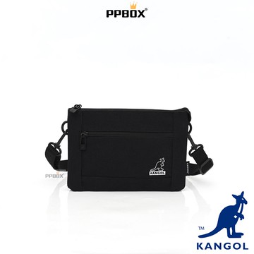 KANGOL 袋鼠 三層 方扁包 側背包【62551716】包包 斜背包 男包 女包 錢包 多格層 方包 日韓穿搭