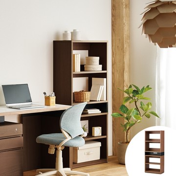 KOIZUMI NESTIS五格書櫃KWB-91‧幅60cm胡桃 W60*D30*H143 cm