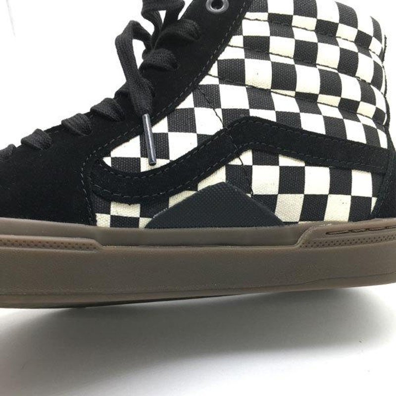 スニーカー バンズ VANS BMX SK8-HI CHECKERBOARD BLACK/DARK GUM US