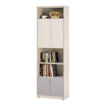 文創集 愛米利四門2尺中空雙色書櫃-60x30x192cm免組
