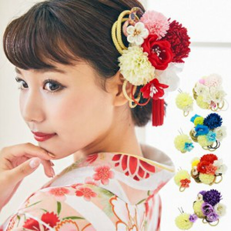 タッセル付き髪飾り2点セット 卒業式 袴 成人式 結婚式 振袖 コサージュ ヘアアクセサリー 和装 花 青 赤 ピンク 白 紫 通販 Lineポイント最大1 0 Get Lineショッピング