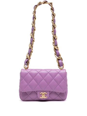 CHANEL Pre-Owned - Classic Flap shoulder bag - women - Lamb Skin - One Size - Purple