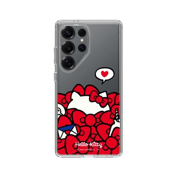 Galaxy S25 Ultra Clear 透明 - 三麗鷗-Hello Kitty - 遮臉系列-躲貓貓
