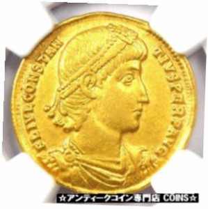 アンティークコイン Roman Empire Constantius II AV Solidus Gold Coin 337-361 AD NGC AU Strike