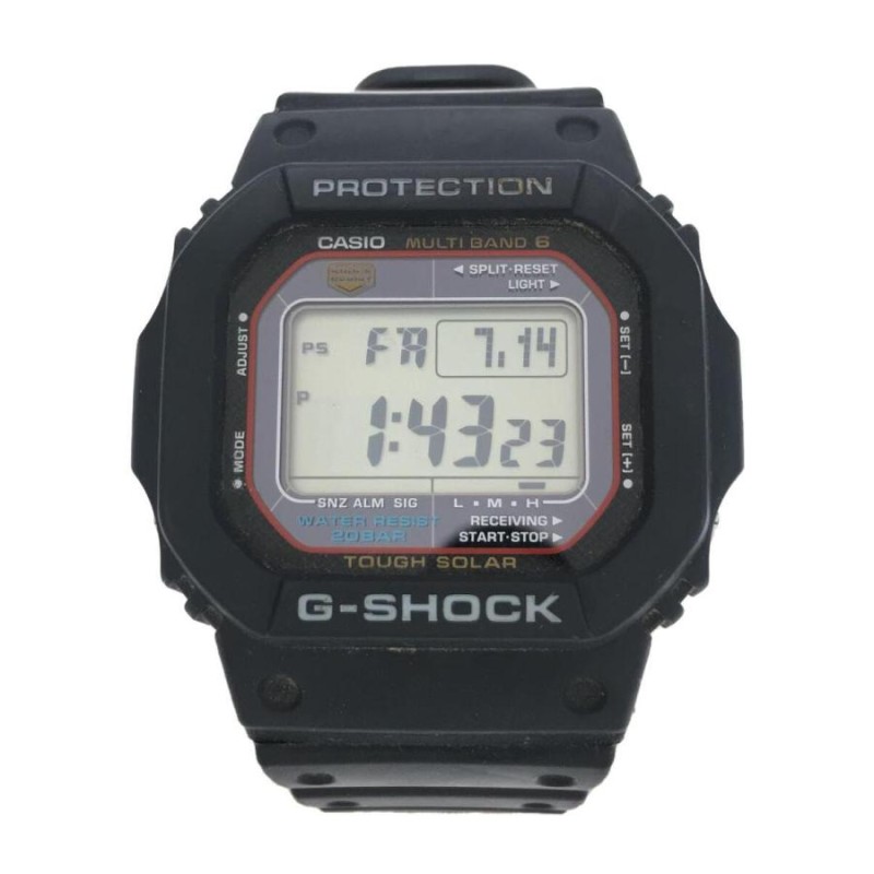 CASIO◇ソーラー腕時計_G-SHOCK/デジタル/ラバー/BLK | LINEショッピング