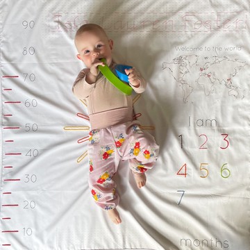 刺繡寶寶成長紀錄背景布  拍照背景布