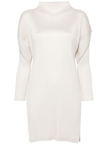Pleats Please Issey Miyake - side-slits plissé tunic - women - Polyester - 5 - Neutrals
