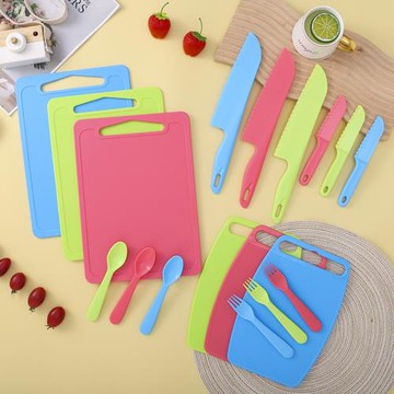 兒童不傷手塑料刀案板菜板幼兒園水果刀菜板切板安全刀切菜刀工具