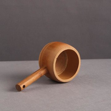 竹制大口徑水勺廚房水瓢家用大號日式洗浴水飄帶柄勺子盛水舀子
