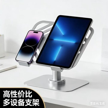 ⚡️限時秒殺⚡️跨境新品360度調節旋轉筆記本平板電腦支架手機摺疊支撐架散熱架