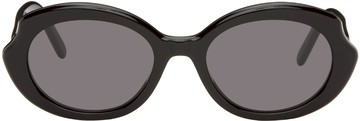 LOEWE 黑色 Mini Oval Slim 太阳镜