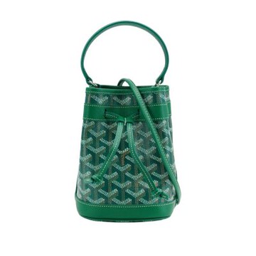 Goyard Petit Flot Mini 帆布迷你手提斜背水桶包(綠)