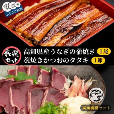 ふるさと納税 安芸市 藁焼きかつおのタタキ 1節 と 高知県産うなぎの蒲焼き 1尾 のセット