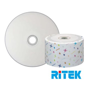 RIDATA RITEK 52x CD-R 700MB 珍珠白滿版可列印/600片裸裝