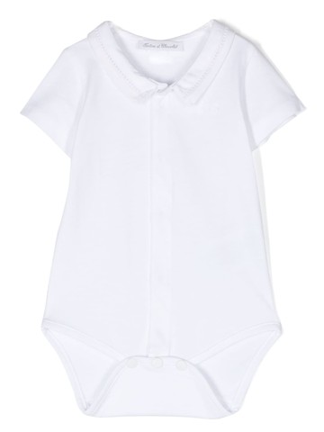 Tartine Et Chocolat - plain classic-collar body - kids - Cotton - 9 mths - White