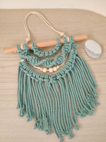 【綠寶石項鍊】macrame編織 掛飾 牆飾 吊飾 聖誕禮物/交換禮物