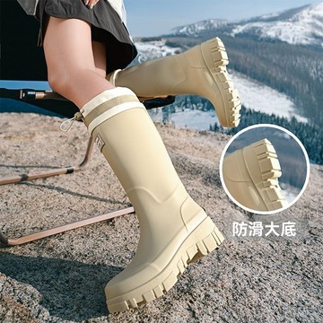 【上新】10-5束口雨鞋 防水靴 防水雨鞋 長筒雨鞋 輕便雨鞋 雨鞋防滑雨靴新款耐磨高筒成人水鞋女款廚房高筒防水加絨膠鞋