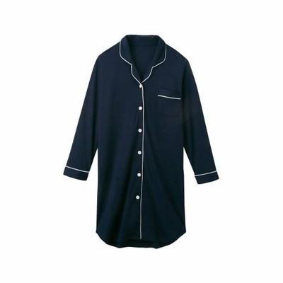 パイピングシャツパジャマワンピース L パジャマ ルームウェア Pajamas 通販 Lineポイント最大get Lineショッピング