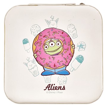 Disney 迪士尼 甜蜜夢境系列 拉鍊飾品盒 BF159B-3  三眼甜甜圈 米色