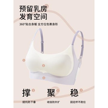 貓人內衣女學生初中青春發育期青少年高中生少女文胸運動防震背心